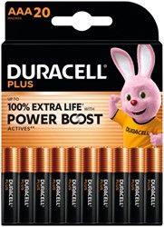 Batterij Duracell Plus power boost 20x AAA 20 Stuk