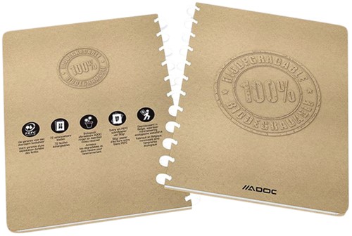 Schrift Adoc BIO A4 ruit 4x8mm 144pag 90gr kraft 1 Stuk