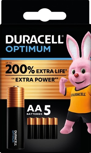 Batterij Duracell Optimum AA 5st 5 Stuk