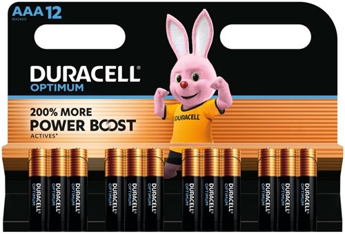 Batterij Duracell Optimum 12x AAA 12 Stuk