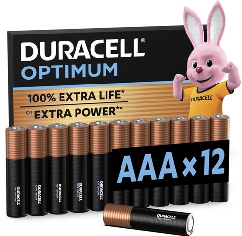 Batterij Duracell Optimum 12x AAA 12 Stuk-2