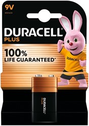 Batterij Duracell Plus blok 9v 1st 1 Stuk