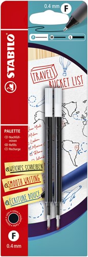 Rollerpenvulling  STABILO Palette F zwart 2 Stuk