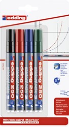 Whiteboardmarker edding 250 rond 1.5-3mm ass 4 Stuk