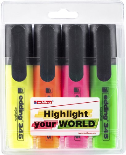 Markeerstift edding 345 2-5mm assorti 4 Stuk