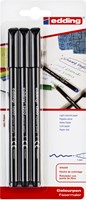 Fineliner edding 1200 F zwart 3 Stuk