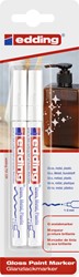 Paintmarker edding 751 oliebasis 1-2mm wit bls 2x 2 Stuk