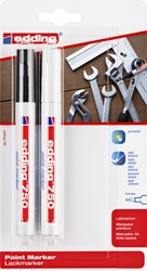 Paintmarker edding 750 oliebasis 2-4mm wt-zw bls 2 Stuk