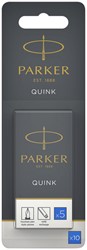 Inktpatroon Parker Quink uitwasbaar blauw 10 Stuk