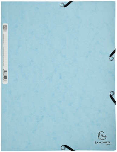 Elastomap Exacompta Aquarel A4 3 klep 400gr blauw 1 Stuk