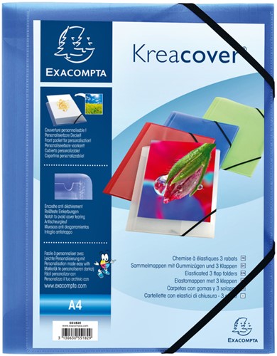 Elastomap Exacompta Kreacover A4 3 klep PP assorti 1 Stuk-2