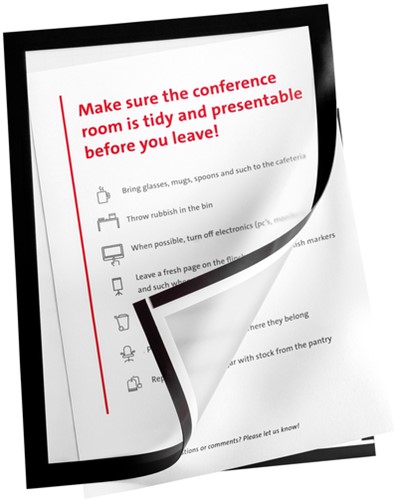 Infokader Quantore zelfklevend A5 zwart 2 Stuk