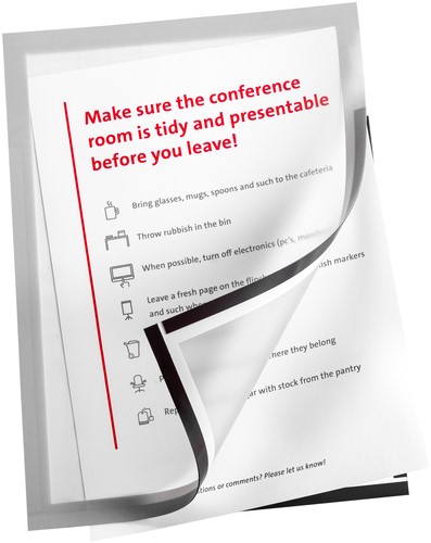 Infokader Quantore zelfklevend A4 zilver 2 Stuk