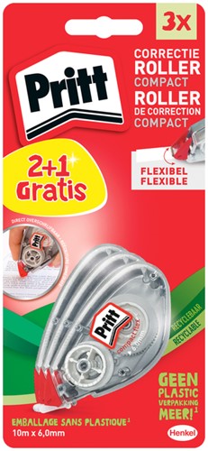 Correctietape Pritt Compact Flex 6mmx10m 2+1 3 Stuk