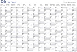 Jaarplanner 2026 Staedtler 84x60cm oprolbaar 1 Stuk