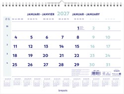 1-Maandskalender 2027 Brepols 43x31.5cm 1 Stuk