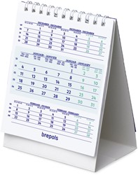 3-Maandsbureaukalender 2027 Brepols 10.5x13cm 1 Stuk
