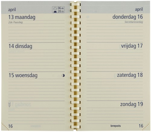 Agenda 2026 Brepols Opt Pocket Palermo 7d/2p zw 1 Stuk