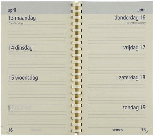 Agenda 2027 Brepols Opt Pocket Palermo 7d/2p zw 1 Stuk-2