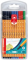 Fineliner STABILO point 88/10 office F ass 10st 10 Stuk