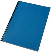 Voorblad GBC A4 lederlook met venster 250gr blauw 50 Stuk-3