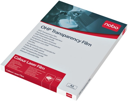 Transparant Nobo voor kleurenlaserprinter A4 50 Vel
