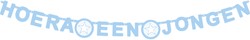 Letterslinger Hoera een jongen blauw 1 Stuk
