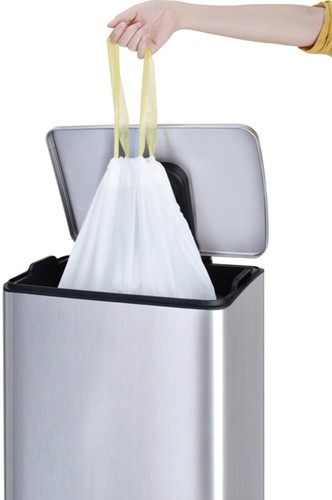 Afvalzak EKO MDPE type E trekb 55x70cm 25-35L wit 12 Stuk-1