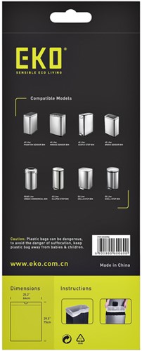Afvalzak EKO MDPE type F trekb 64x75cm 40-60L wit 12 Stuk-3
