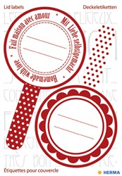 Etiket HERMA 15446 keuken new look rood 3 Vel