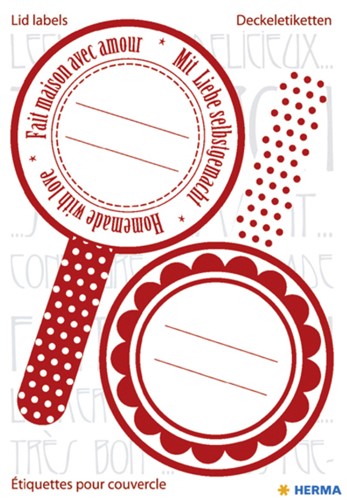 Etiket HERMA 15446 keuken new look rood 3 Vel
