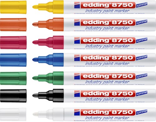 Viltstift edding 8750 lak rond 2-4mm rood 1 Stuk