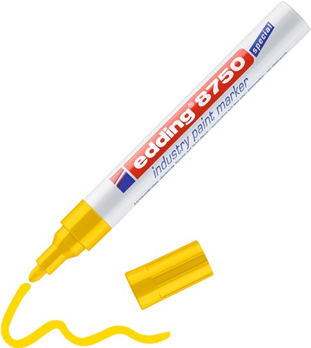 Paintmarker edding 8750 industrie 2-4mm geel 1 Stuk-2