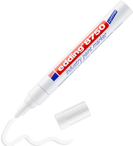 Paintmarker edding 8750 industrie 2-4mm wit 1 Stuk-2