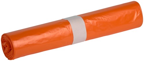 Afvalzak Powersterko HDPE T25 70x110cm 120L oranje 20 Zak