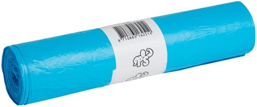 Afvalzak Powersterko HDPE T23 58x100cm 70L blauw 25 Zak