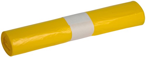 Afvalzak Powersterko HDPE T23 58x100cm 70L geel 25 Zak