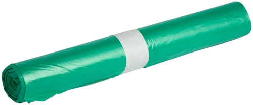Afvalzak Powersterko HDPE T23 58x100cm 70L groen 25 Zak