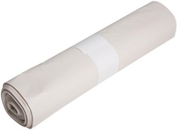 Afvalzak Powersterko LDPE T100R 90x120cm 190L wit 10 Zak