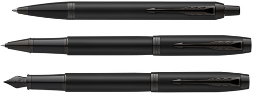 Balpen Parker IM Achromatic GB M mat zwart 1 Stuk-1