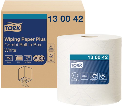 Poetspapier Tork W2 Premium 2laags wit 130042 1 Stuk