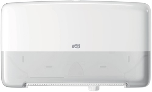 Toiletpapierdispenser Tork T2 jumbo klein duo wit 1 Stuk-2