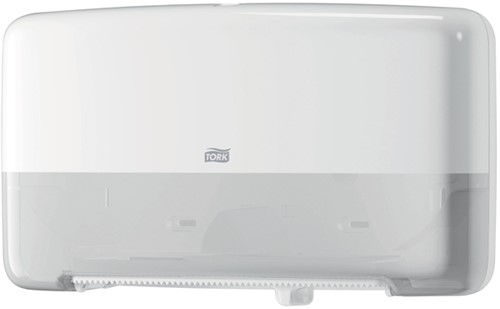 Toiletpapierdispenser Tork T2 jumbo klein duo wit 1 Stuk-3