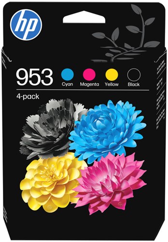 Inktcartridge HP 6ZC69AE 953 zwart + 3 kleuren 1 Stuk