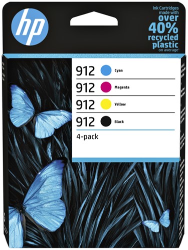 Inktcartridge HP 6ZC74AE 912 zwart + 3 kleuren 1 Stuk