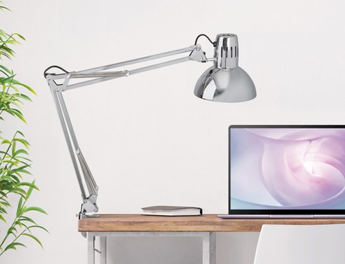 Bureaulamp MAUL Study met tafelklem chroom 1 Stuk-2