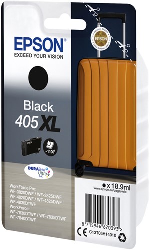 Inktcartridge Epson 405XL T05H14 zwart 1 Stuk