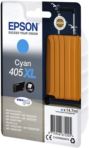 Inktcartridge Epson 405XL T05H24 blauw 1 Stuk