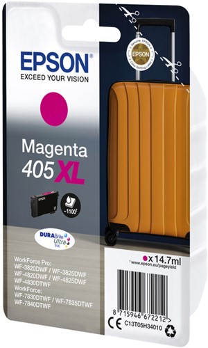 Inktcartridge Epson 405XL T05H34 rood 1 Stuk