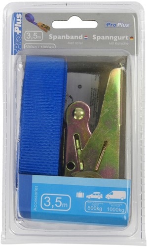Spanband ProPlus blauw met ratel 3.5m 1 Stuk
